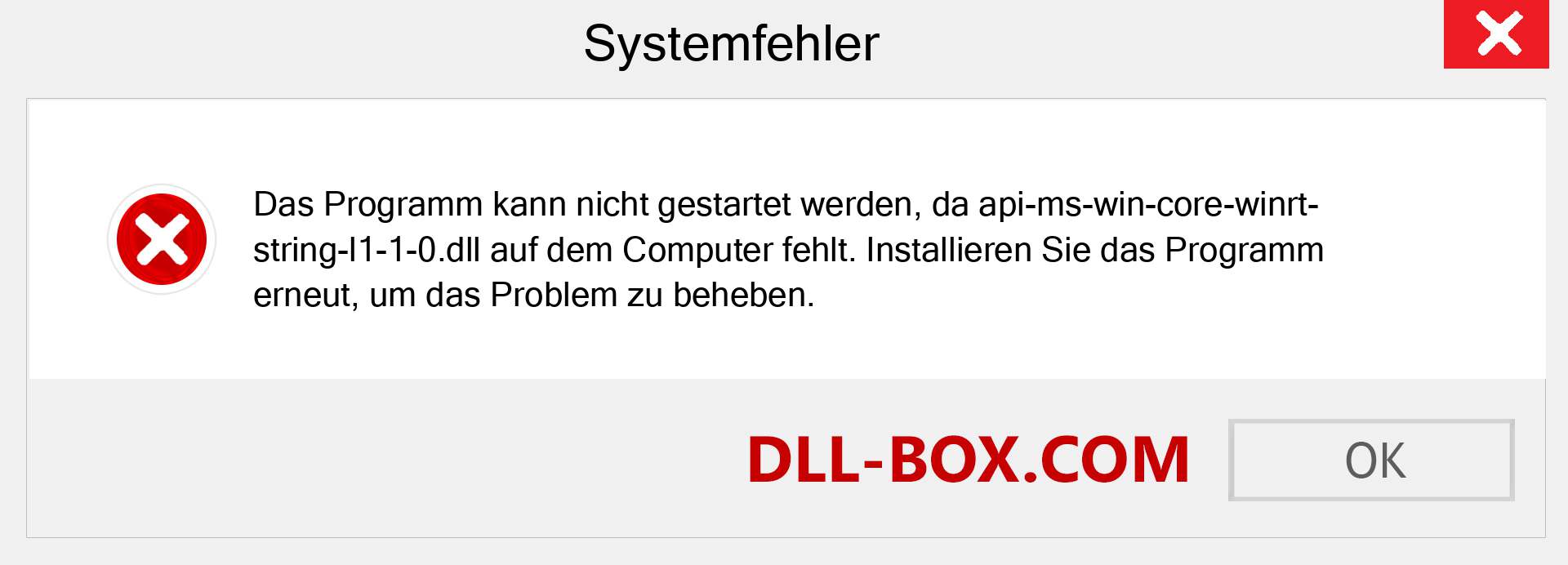 api-ms-win-core-winrt-string-l1-1-0.dll-Datei fehlt?. Download für Windows 7, 8, 10 - Fix api-ms-win-core-winrt-string-l1-1-0 dll Missing Error unter Windows, Fotos, Bildern