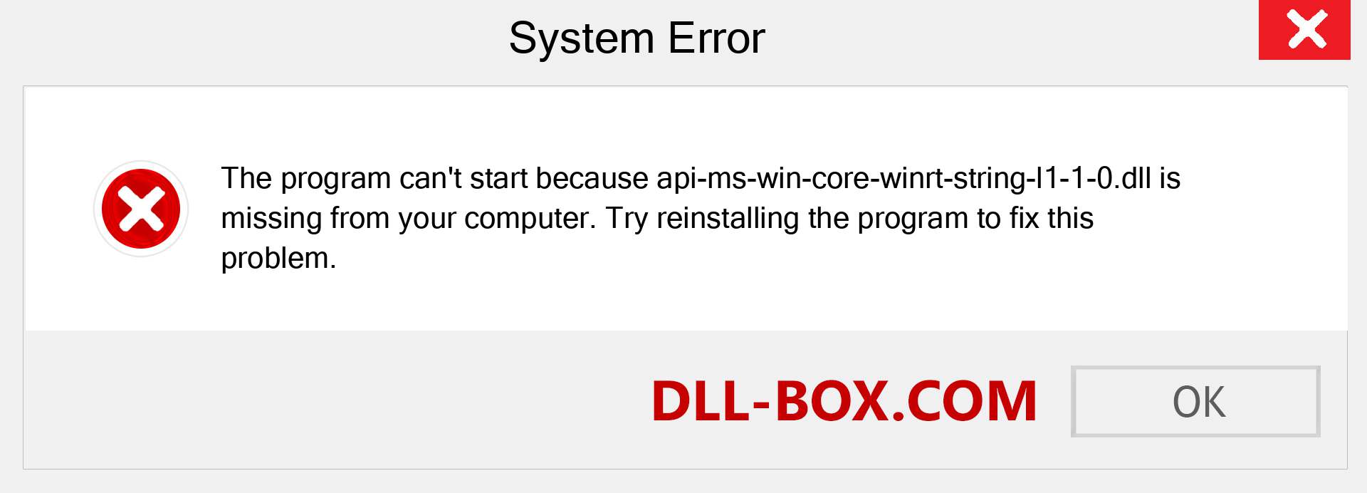  api-ms-win-core-winrt-string-l1-1-0.dll file is missing?. Download for Windows 7, 8, 10 - Fix  api-ms-win-core-winrt-string-l1-1-0 dll Missing Error on Windows, photos, images